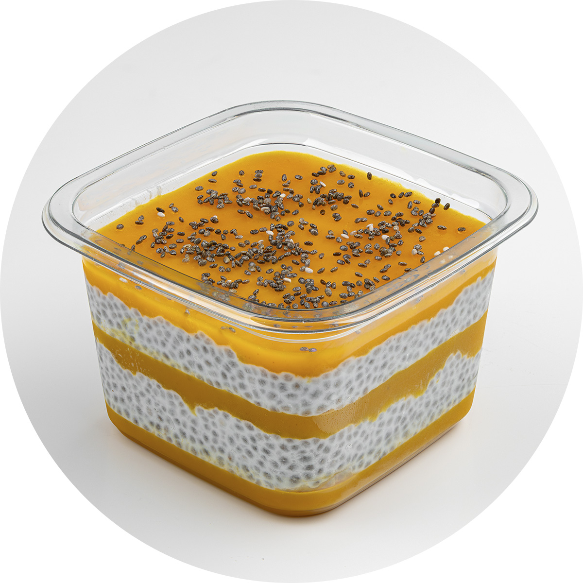 Чиа-пуддинг с муссом из облепихи